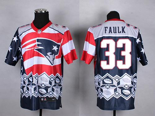 Nike Patriots #33 Kevin Faulk Navy Blue Men's Stitched NFL Elite Noble Fashion Jersey